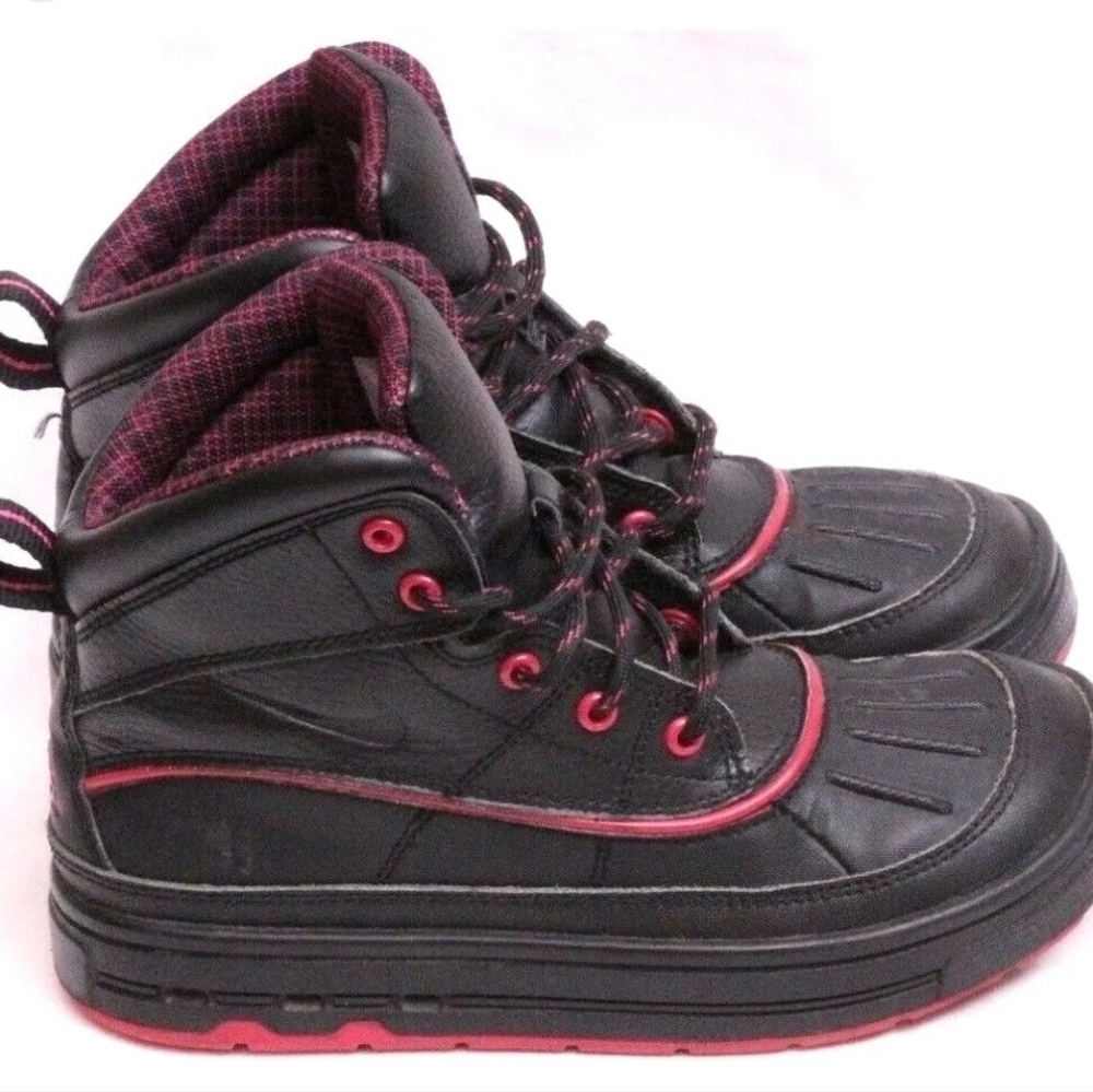 Nike ACG Woodside 2 Casual Lined High Black Boots shoes Girl's US 10.5